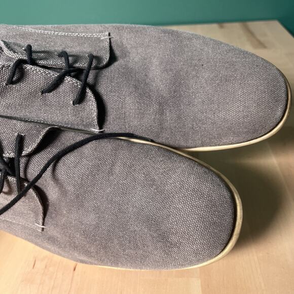 John Varvatos USA Gray Canvas Derby Shoes Men’s 13M Lace-Up Casual Dress - Picture 4 of 9
